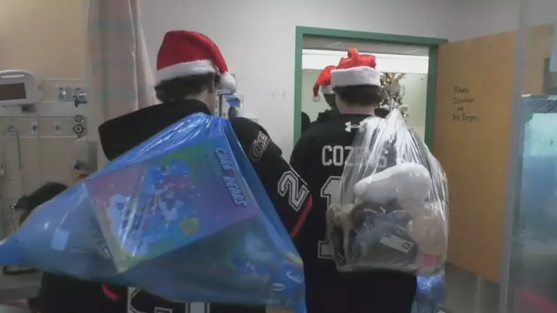Lethbridge Hurricanes Spread Holiday Cheer with Teddy Bear Hospital Visit