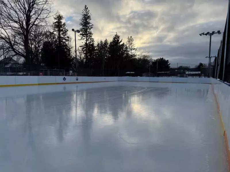 Lions Park Hockey Rink in Newmarket Opens for Winter Season