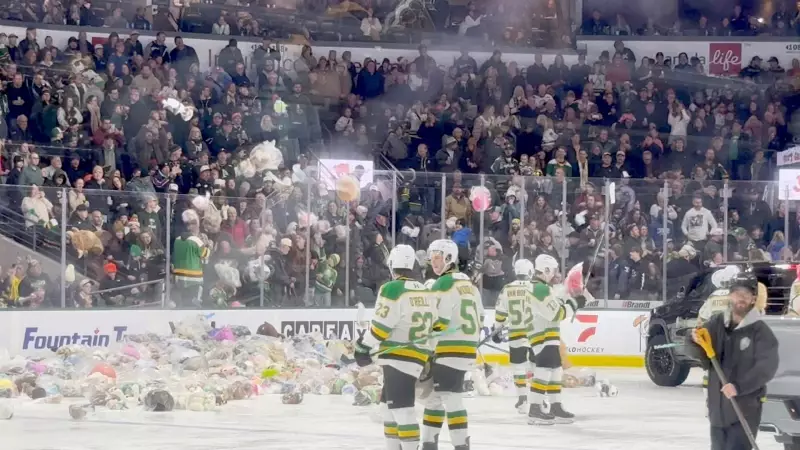London Knights Teddy Bear Toss Sees Wild Second Period, 10,000 Stuffed Animals Fly