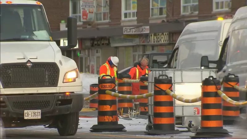 Major Water Main Break Disrupts Busy Mississauga Intersection at Hurontario and Dundas