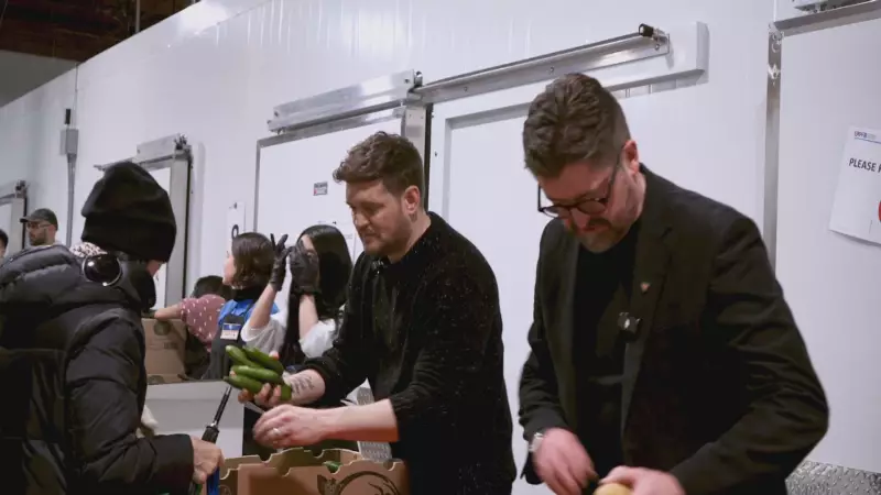 Michael Bublé Lends a Hand at Greater Vancouver Food Bank's Seniors Program