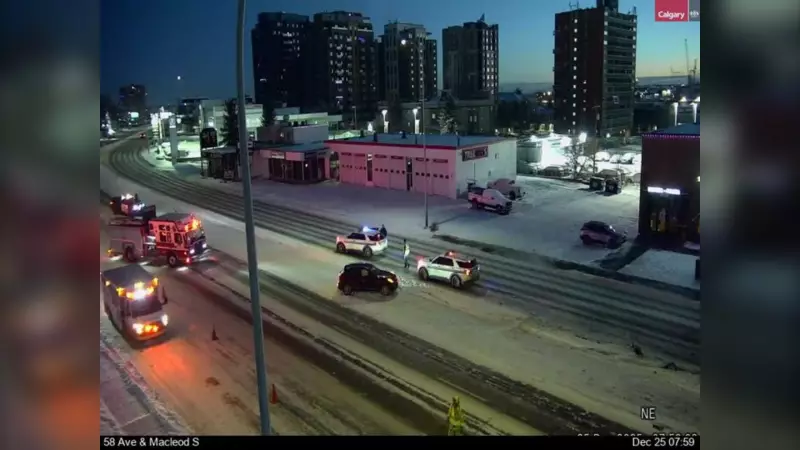 One Injured in Early Morning Collision on Calgary's Macleod Trail
