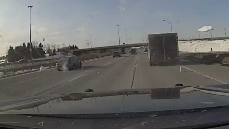 Ottawa Driver Fined $110 After Snow Flies Off Trailer on Hwy. 417