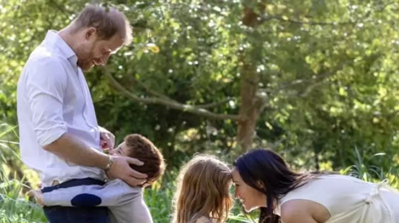 Prince Harry and Meghan Markle Share Festive Family Photo with Archie and Lilibet