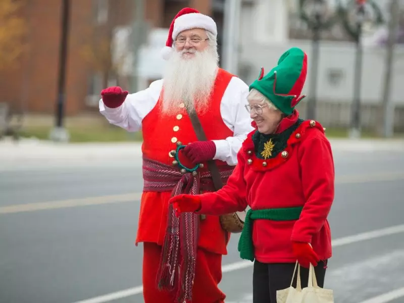 Santa Claus Visits Windsor's Sandwich Town, Praises Community Spirit