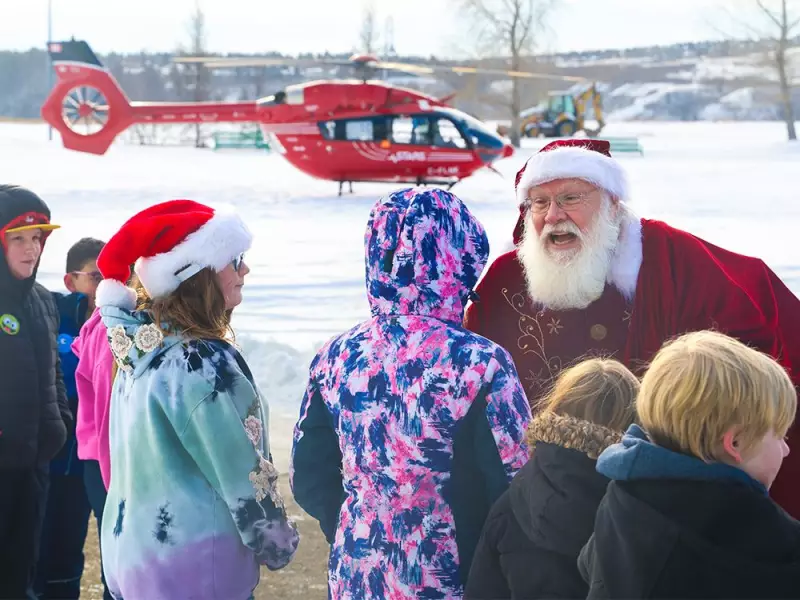 Santa's STARS Helicopter Visit Brings Joy to Alberta Children's Hospital