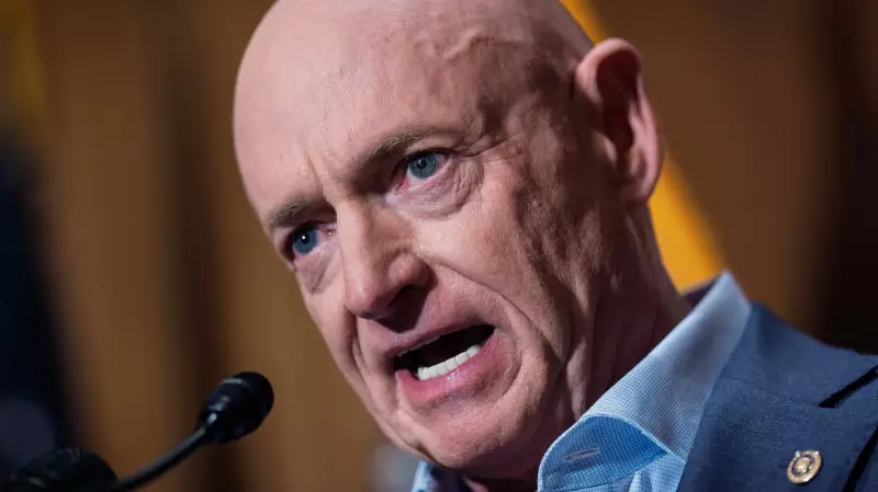 Sen. Mark Kelly's Armed Security Detail Follows Trump's 'Hang' Threats