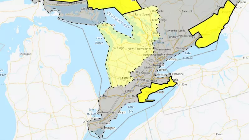 Snow Squall Warnings Hit Central Ontario, Whiteouts and Strong Winds Expected