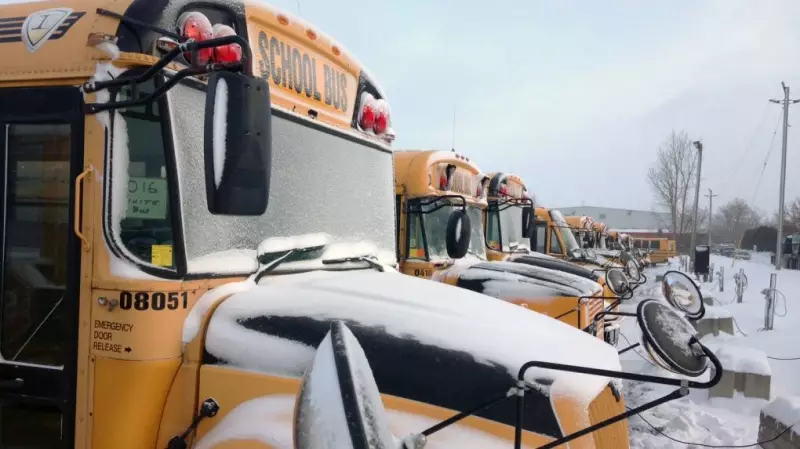 Snow Squalls Force School Bus Cancellations in Simcoe and Grey Counties