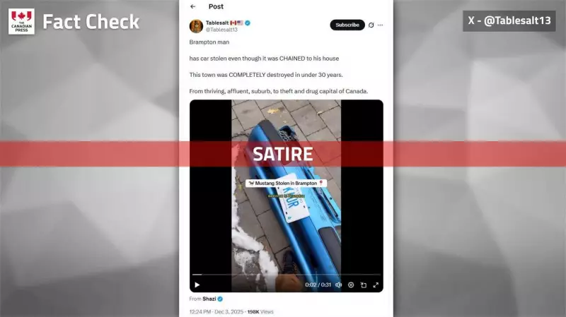 Viral Brampton Car Theft Video Exposed as Satirical Skit