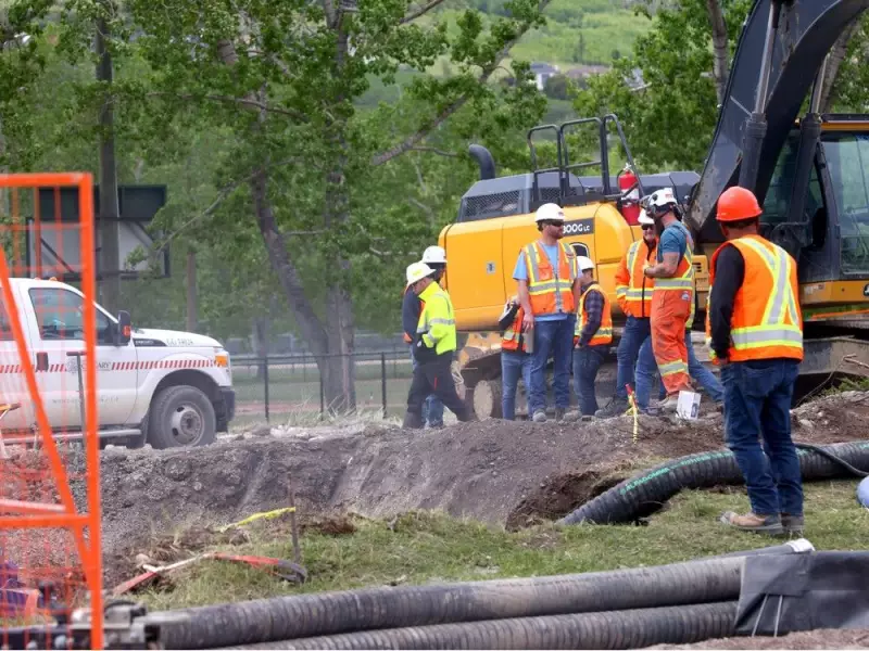 Water Main Break in Calgary Disrupts 2,000 Homes, Closes Trans-Canada Highway