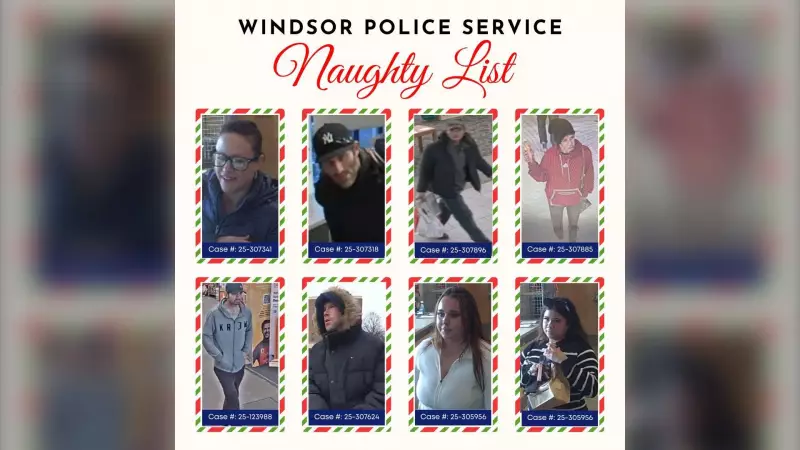 Windsor Police Seek 8 Retail Theft Suspects on Festive 'Naughty List'