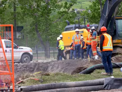 Water Main Break in Calgary Disrupts 2,000 Homes, Closes Trans-Canada Highway
