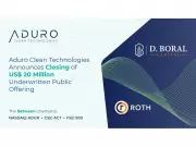 Aduro Clean Technologies Secures US$20 Million in Public Offering to Fund Clean Tech Expansion
