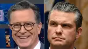 Colbert Mocks Defense Secretary's Signal App Scandal, Ax-Throwing Past
