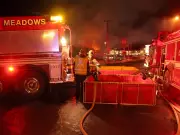 Firefighters Battle Blaze at Redwood Meadows Fire Station Near Calgary