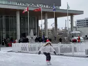 Windsor's New City Hall Square Ice Rink Opens, Drawing Hundreds to Downtown Core