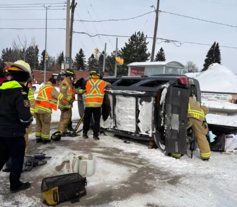 Barrie Police Respond to Single-Vehicle Rollover Crash on Yonge Street