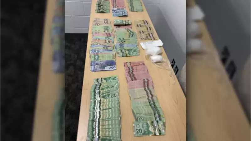Barrie Police Seize Suspected Cocaine, $50K Cash, and Prohibited Knife in Traffic Stop