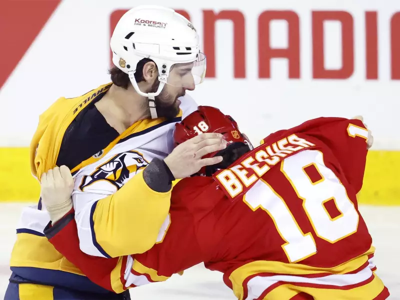 Calgary Flames' John Beecher Faces NHL Hearing After Punch on Predators' McCarron