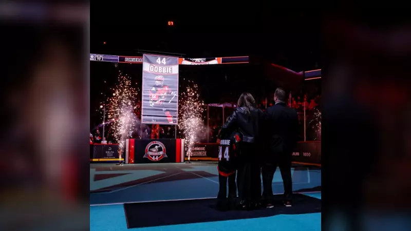 Calgary Roughnecks Honour Dane Dobbie with Banner, Fall to Warriors in OT Thriller