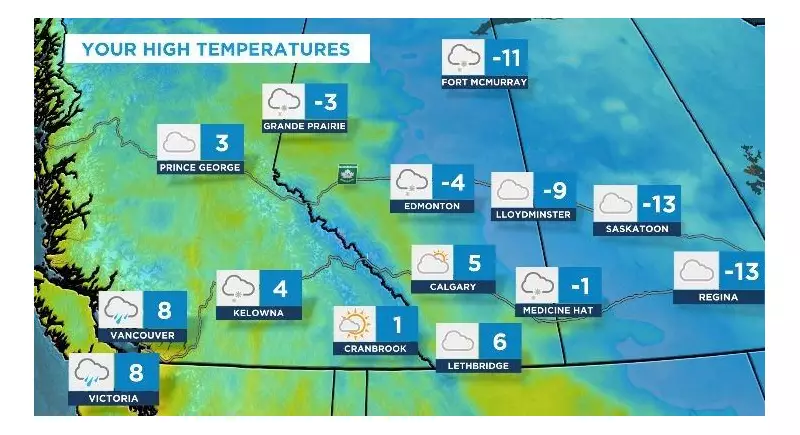 Calgary's Cold Snap: Wednesday's 5°C High Marks Brief Chill Before Warmer Trend