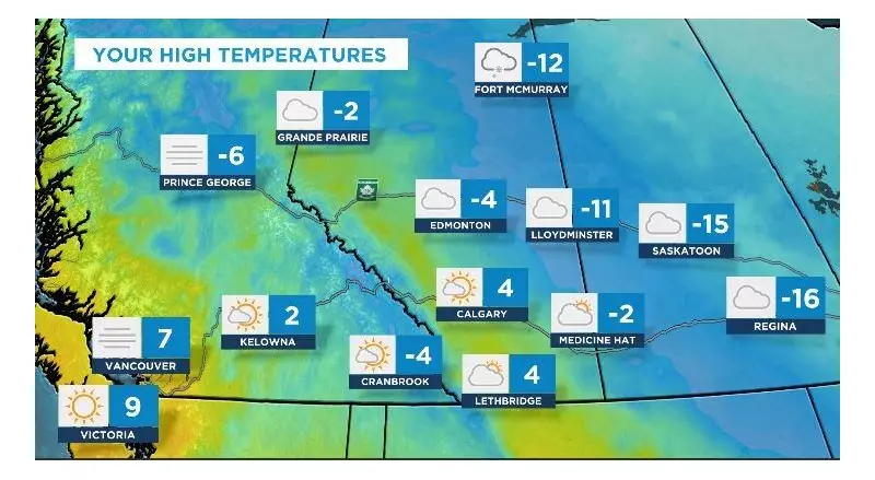 Calgary's Mild Monday Gives Way to Colder Temperatures by Thursday