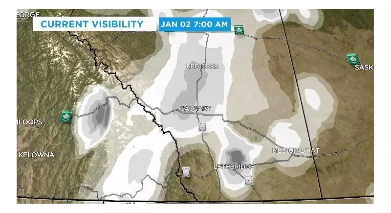 Calgary's New Year Begins with Dense Fog and Freezing Drizzle
