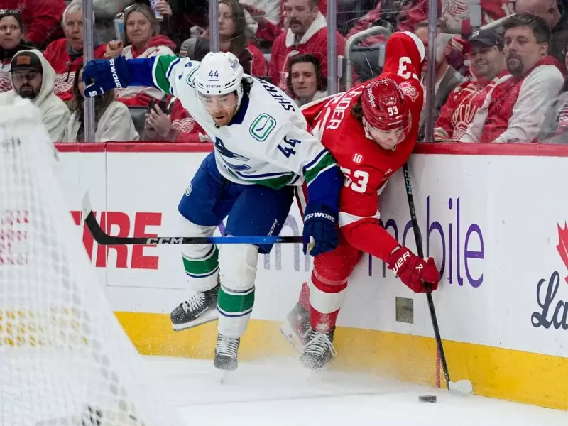 Canucks' Frustration Boils Over in 5-1 Loss to Red Wings, Extending Skid to Five Games