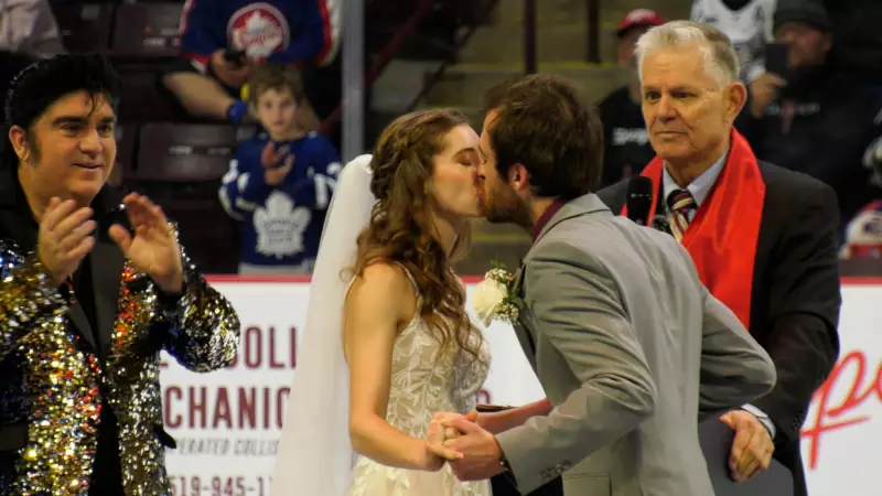 Chatham Couple Ties the Knot at Centre Ice During Windsor Spitfires Game