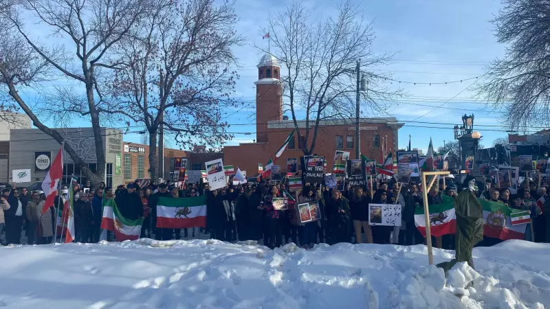 Edmonton Rally Demands International Action as Iran Protest Death Toll Tops 500