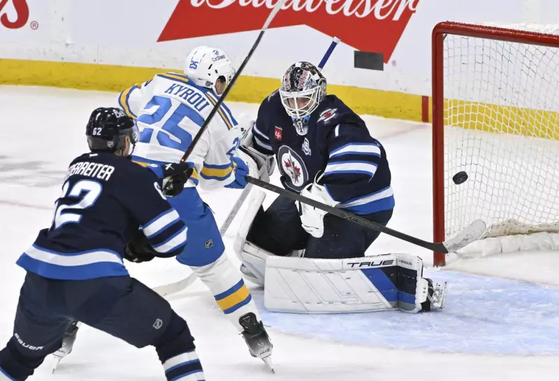 Eric Comrie's Stellar Goaltending Leads Winnipeg Jets to 3-1 Victory Over St. Louis Blues