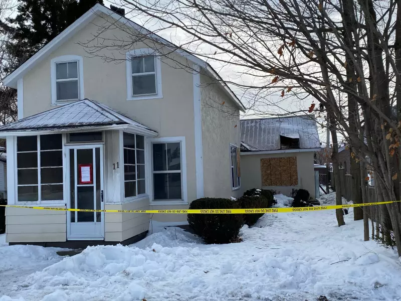 Firefighters Battle Blaze in Elmvale, Ontario on January 17