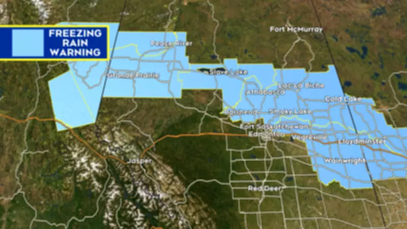 Freezing Rain Warnings Issued for Central and Northern Alberta Tonight