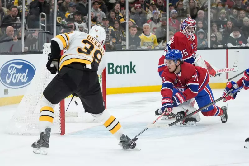Geekie's 100th Goal and Caufield's Hat Trick Highlight Bruins' 4-3 Win Over Canadiens