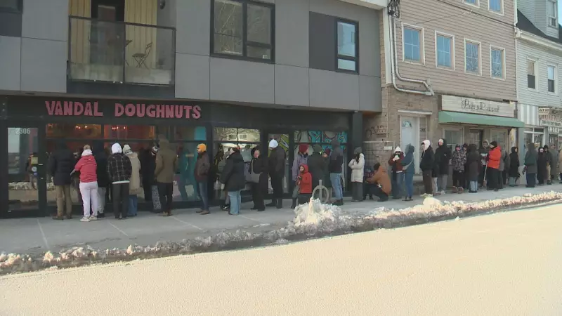 Haligonians Brave Bitter Cold for Final Vandal Doughnuts Treat as Iconic Shop Closes
