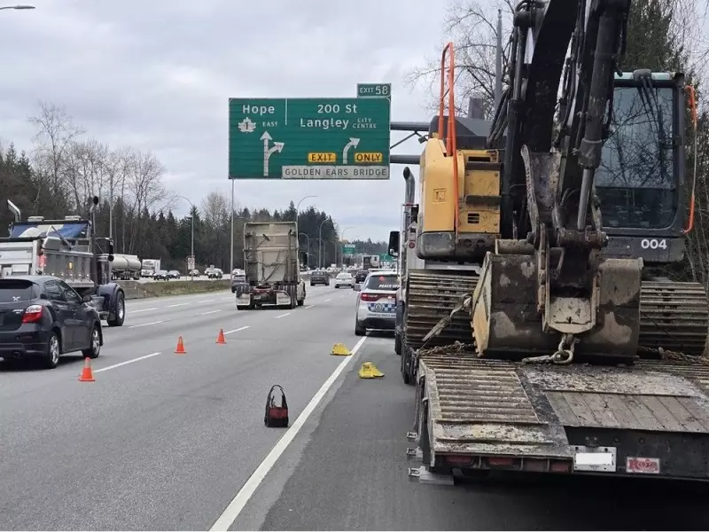 Highway 1 Delays in Surrey After Truck Strikes Overpass, Causing Damage