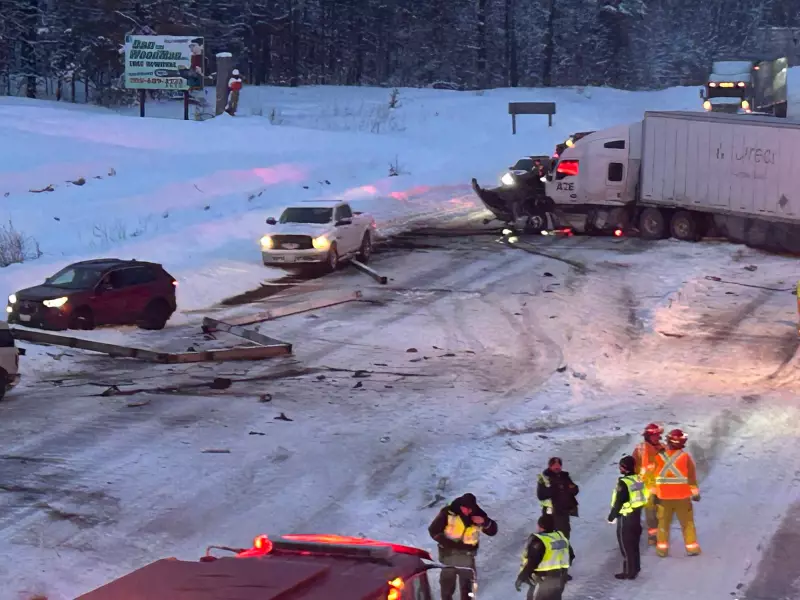 Highway 11 Shut Down Again After Tractor Trailer Collision North of Orillia