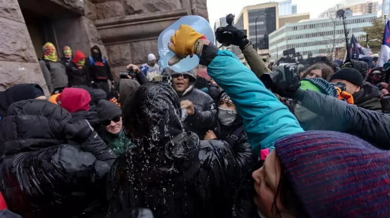 Hundreds Drive Out Far-Right Activists at Tense Minneapolis ICE Protest