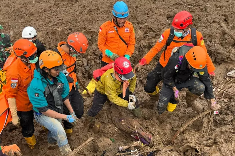 Indonesia Landslide Death Toll Rises as Search Continues for 72 Missing
