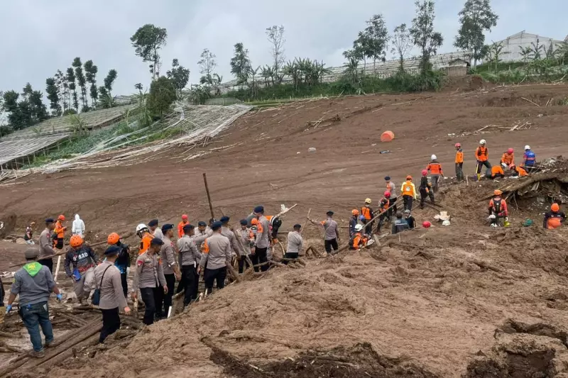 Indonesian Marines Among 80 Missing After Deadly West Java Landslide