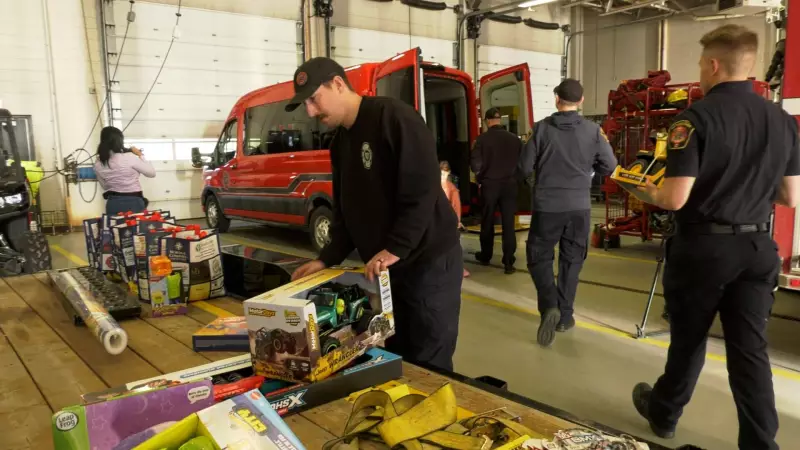 Lethbridge Firefighters Deliver Truckload of Toys to Calgary's Ronald McDonald House
