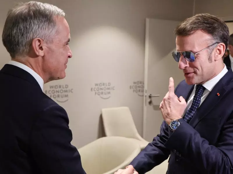 Macron's Davos Sunglasses Spark Questions About Eye Condition and Diplomatic Tensions