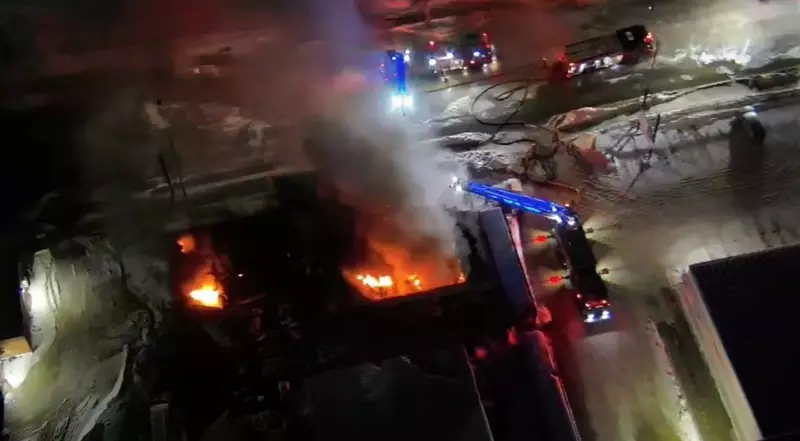 Major Fire Forces Closure of Archibald Street in Winnipeg