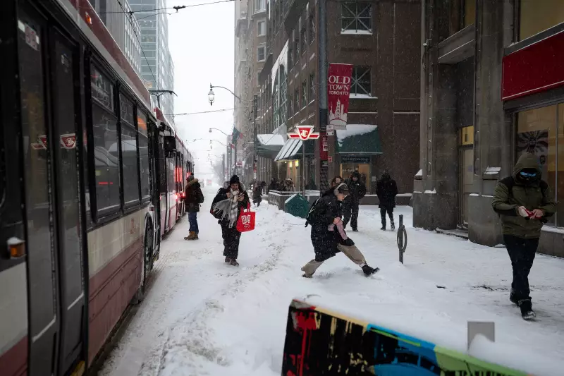 Major Snowfall Disrupts Toronto Transit and Transportation, Causing Commuter Chaos