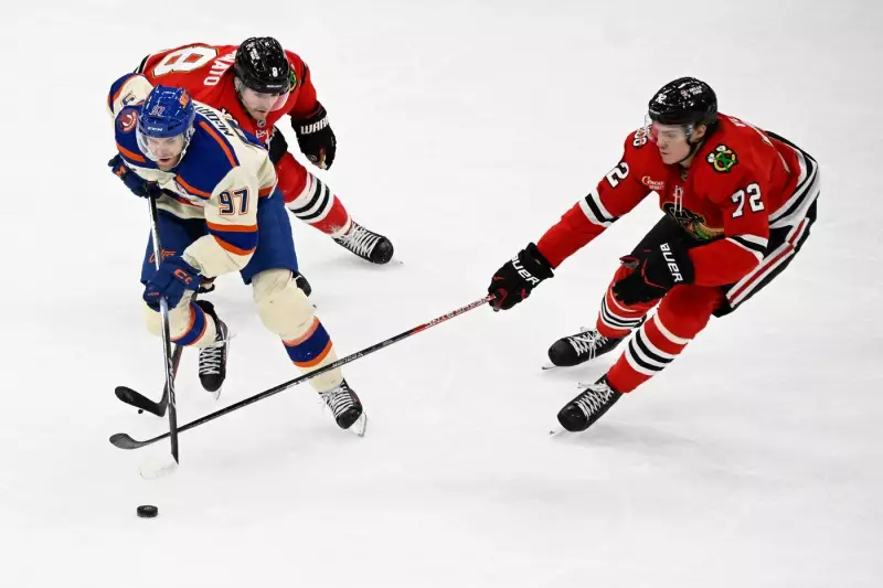 McDavid, Bouchard Lead Oilers to 4-1 Victory Over Blackhawks in Chicago