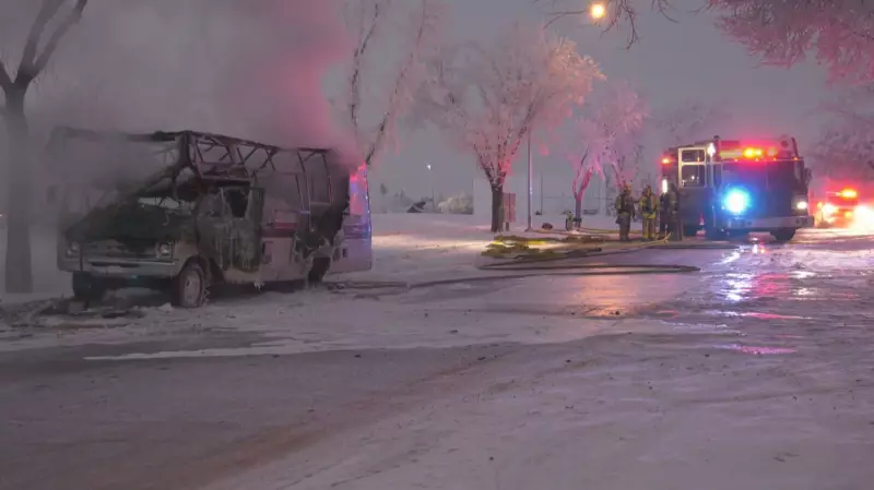 Motorhome Fire in Calgary's Falconridge Sends Man to Hospital