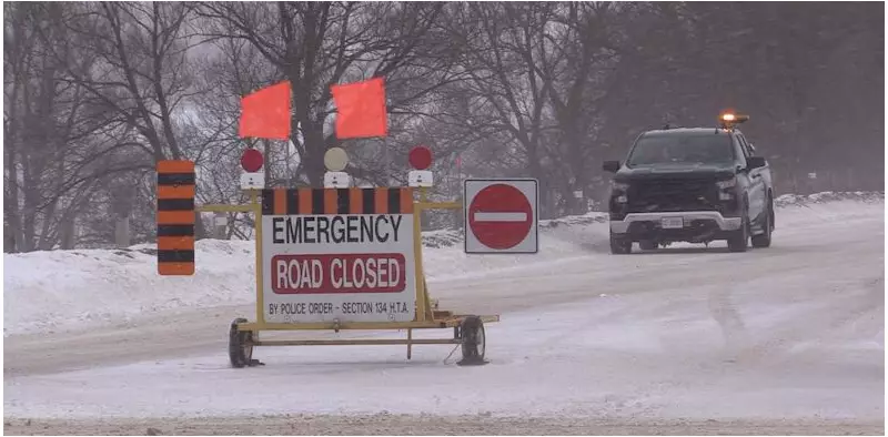 OPP Updates Road Closures in Midwestern Ontario Amid Winter Weather Conditions