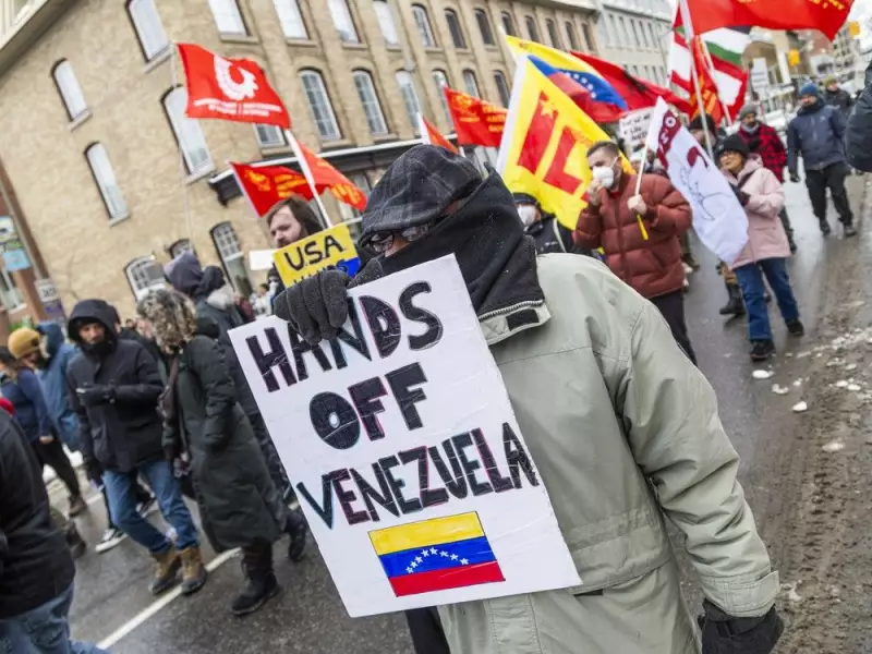 Over 100 'Hands Off Venezuela' Protesters March in Ottawa After U.S. Seizes Maduro