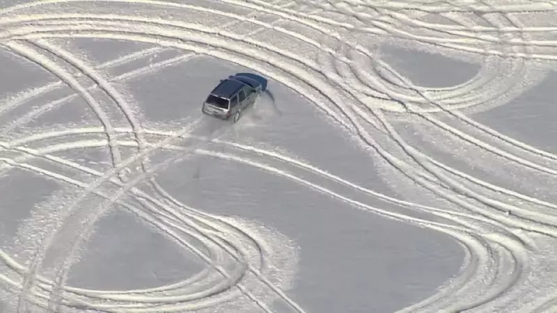 Police Warn Winter 'Donuts' in Parking Lots Carry Serious Legal Risks